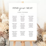 Melbourne Welcome Sign, Wedding seat chart printing custom printing