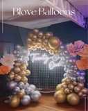 Happy Birthday Value Pack with Black and Silver Balloons Decoration in Melbourne blove