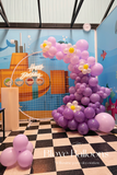 Melbourne girl birthday party decoration with purple color blove