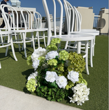 Mebourne wedding or birthday white with green colors flower centerpieces