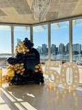 Gold And Black Theme Birthday Party Balloon Decoration in Melbourne