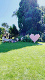 Melbourne propusal, marry me, and engagement flowers and balloons party decoration in park