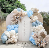 Melbourne baby shower balloon party decoration with blue and  sand white color