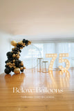 Melbourne gold and black theme party balloon decoration