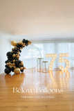 Melbourne gold and black theme party balloon decoration blove
