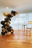 Melbourne gold and black theme party balloon decoration
