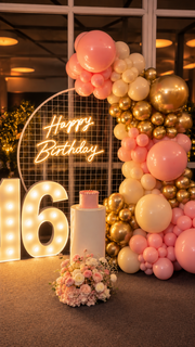 Birthday Balloons Party Decorations Melbourne | Pink & Gold Balloon Party