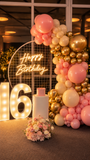 Birthday Balloons Party Decorations Melbourne | Pink & Gold Balloon Party