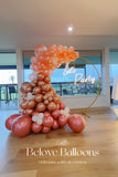 Melbourne rose gold theme party balloon decoration