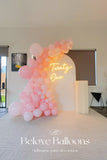 Melbourne party balloon garland arrangement decoration with pink colors blove