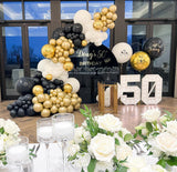 Happy Birthday Value Pack with Black, and Silver Balloons Decoration Service in Melbourne blove