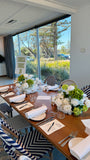 White & Green Artificial Flower Centrepiece Hire Melbourne