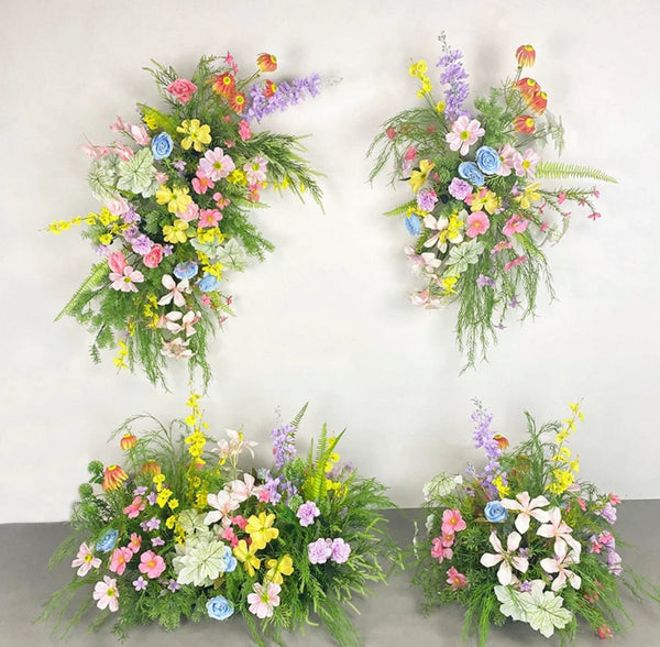 Melbourne Dopamine Color Flower Arch Pillar Centerpieces Renting 2 blove