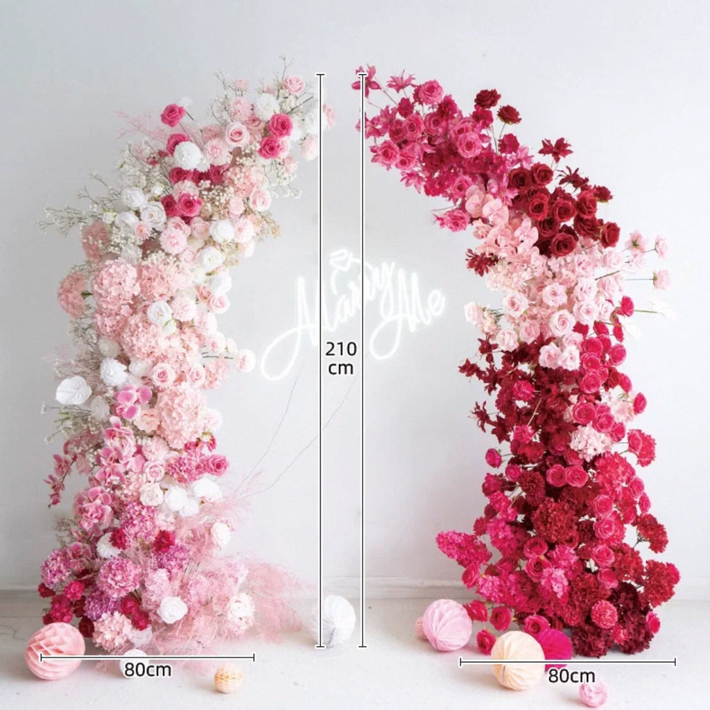 Melbourne Pink Flower Arch Pillar Centerpieces Renting