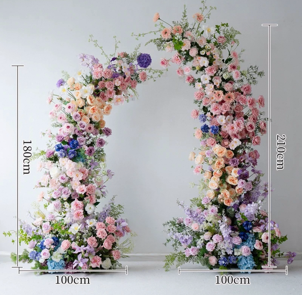 Melbourne Dopamine Color Flower Arch Pillar Centerpieces Renting blove