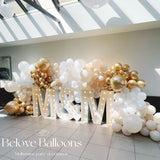 Melbourne letters balloon garland decoration