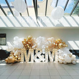 Melbourne letters balloon garland decoration