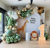 Melbourne Safari Theme Kids Custom Party Decorations with Balloon Garland 1