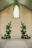 Mebourne Wedding Flower White with Green Arches Decoration