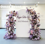 Melbourne Purple Flower Arch Pillar Centerpieces Hiring