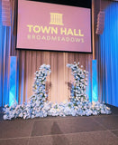 Melbourne Blue with White Color Flowers Arch Pillar Centerpieces Hiring