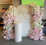 Melbourne Pink with White Color Flower Arch Pillar Centerpieces Renting 1