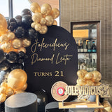 Melbourne Custom Party Decorations with Black & Gold Color Balloon Garland