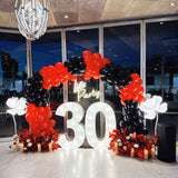 Melbourne Custom Party Decorations with Black & Red Color Balloon Garland