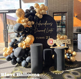 Melbourne Custom Party Decorations with Black & Gold Color Balloon Garland