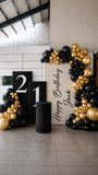 Black & Gold 21st Birthday Party Styling Melbourne