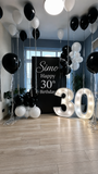 Black & White 30th Birthday Party Styling