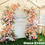 Pastel Artificial Flower Pillar & Backdrop Hire Melbourne