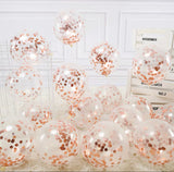 Confetti Helium Balloon Glamourous Rose Gold