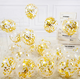 Confetti Helium Balloon Glamourous Gold