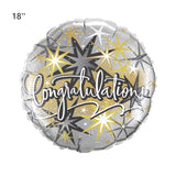 Congratulations Shape Foil Helium Balloon Decoration Set