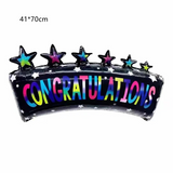 Congratulations Shape Foil Helium Balloon Decoration Set