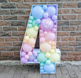 BLOVE  Number 4 1.2m with Personalized Balloons Decoration HIRE blove