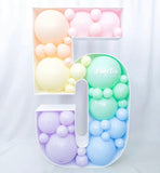 BLOVE Light Number 5 1.2m with Personalized Balloons Decoration HIRE