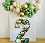 BLOVE  Number 2 1.2m with Personalized Balloons Decoration HIRE 3 blove