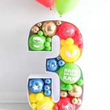 BLOVE  Number 3 1.2m with Personalized Balloons Decoration HIRE blove